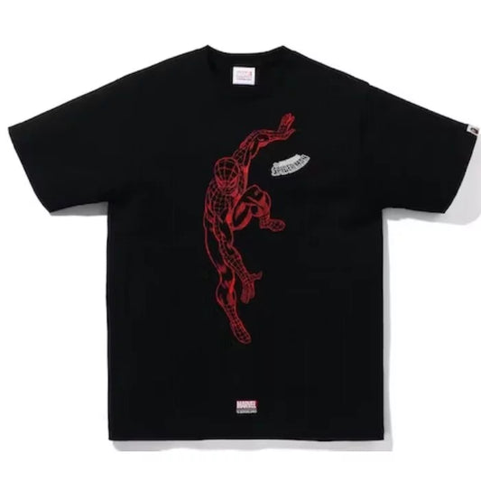 BAPE X Marvel Comics Spider Tee Black
