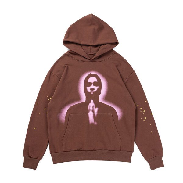 Thug Sp5der Hoodie Angel Brown