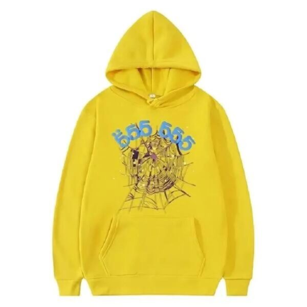 Sp5der 555 555 Yellow Hoodie
