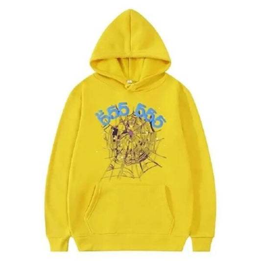 Sp5der 555 555 Yellow Hoodie