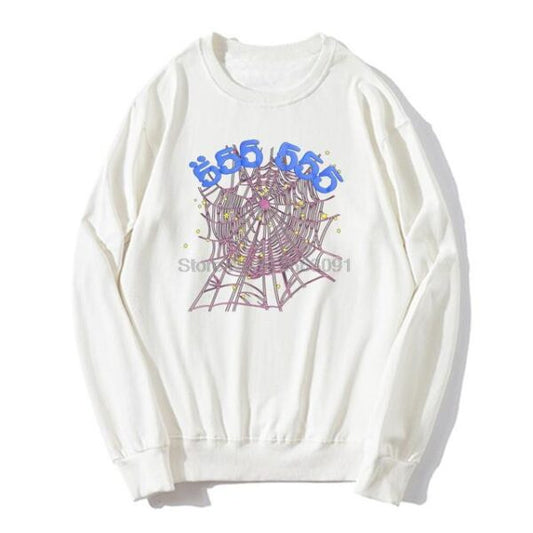 Sp5der 555555 Angel White Sweatshirt