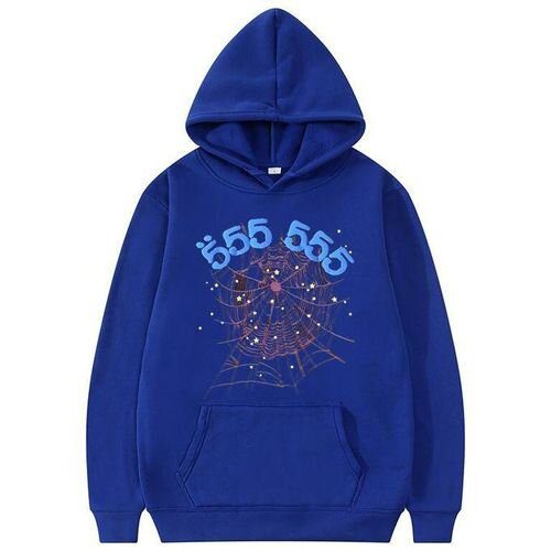 Sp5der Blue 555 555 Hoodie