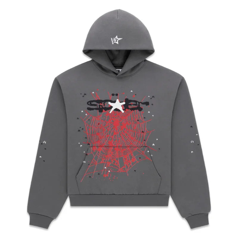 Sp5der Slate Grey Hoodie