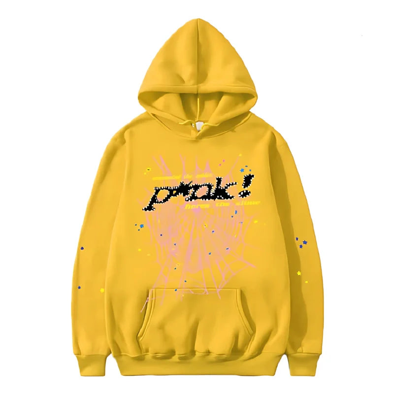Yellow P*nk Sp5der hoodie