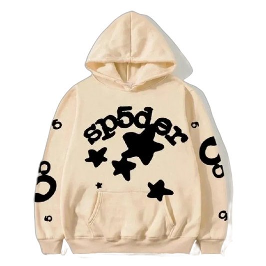Beige Sp5der Beluga Hoodie
