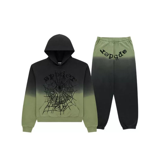 Black/Green Spider Tracksuit