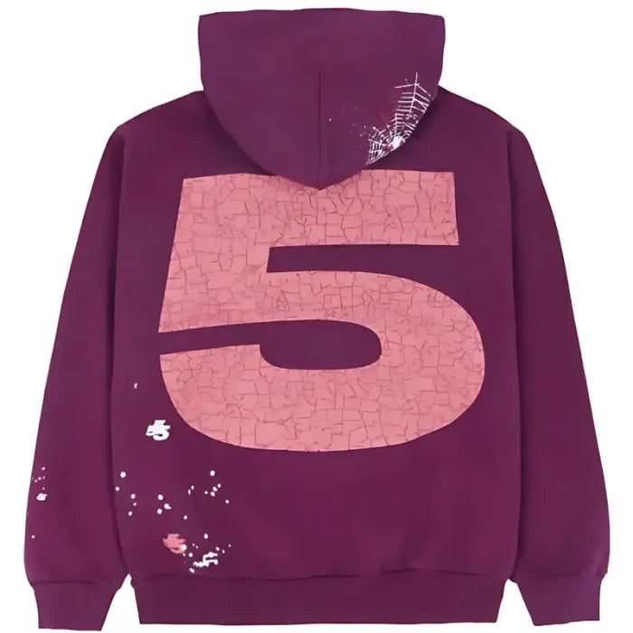 I Love Spider Hoodie Dark Purple