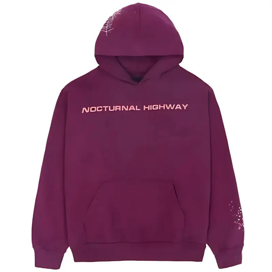 I Love Spider Hoodie Dark Purple