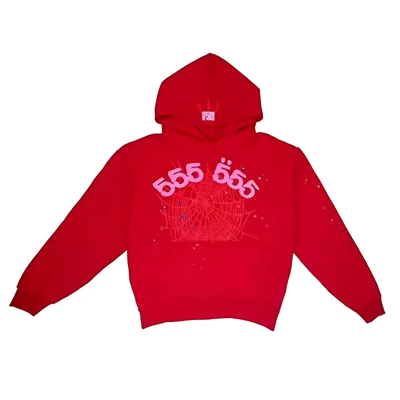 Sp5der World 555 Hoodie – Red