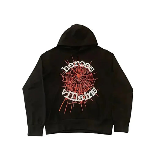 Sp5der x Heroes And Villains Hoodie – Black