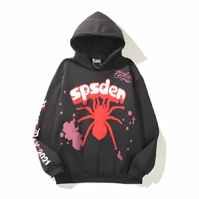 Spider Printed Multi Colors Hoodie